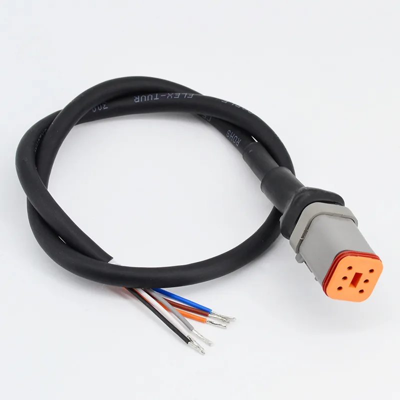 Custom  DTM  3 4 6 8 Pin Automotive Waterproof Electrical Wire Pigtails  Wiring Assembly Car LED light strip control harness - Image 2