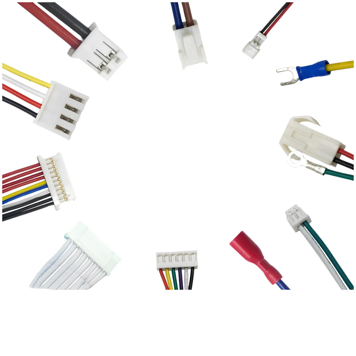 oem odm custom JST TE Molex wire harness2 3 4 5 6 7 8  10  12  pin zh 1.5mm pitch wire cable assembly IDC  Flat Cable Harness