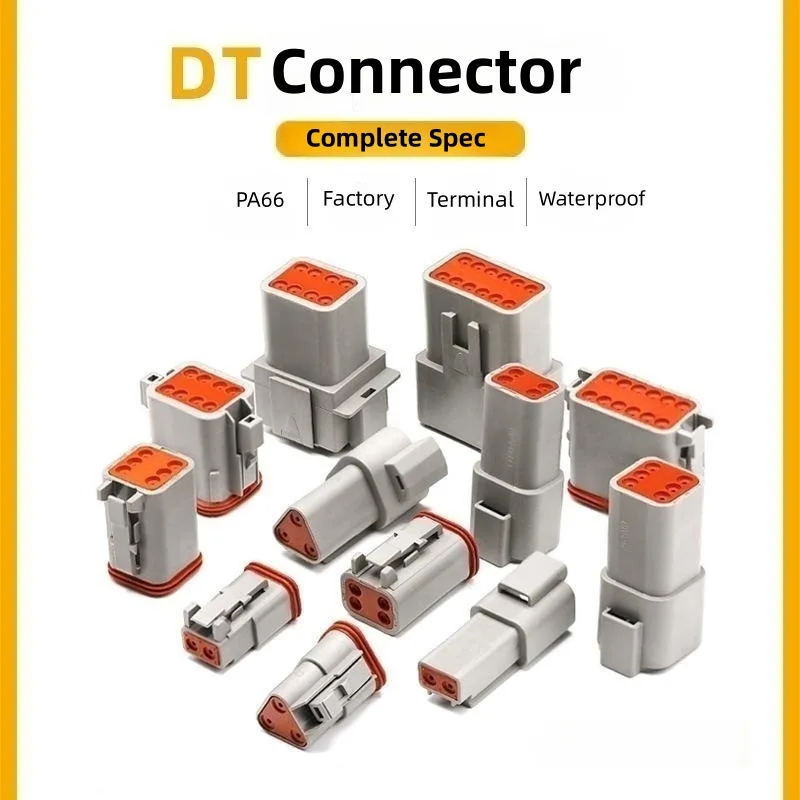 DT 2 3 4 6 8 12 Pins PA66  Waterproof  Car Connectors For CHL Company - Imej 3