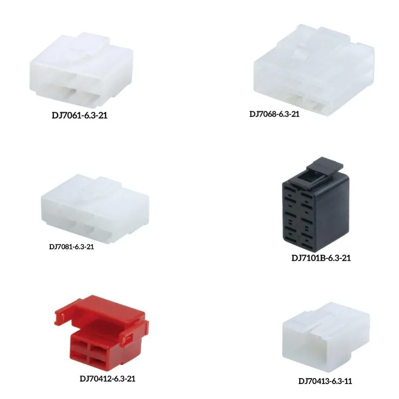6.3 Series DJ7011 2P/3P/4P PBT PA66 Plastic Harness Connector 1 6.3 Series DJ7011 2P/3P/4P PBT PA66 Plastic Harness Connector